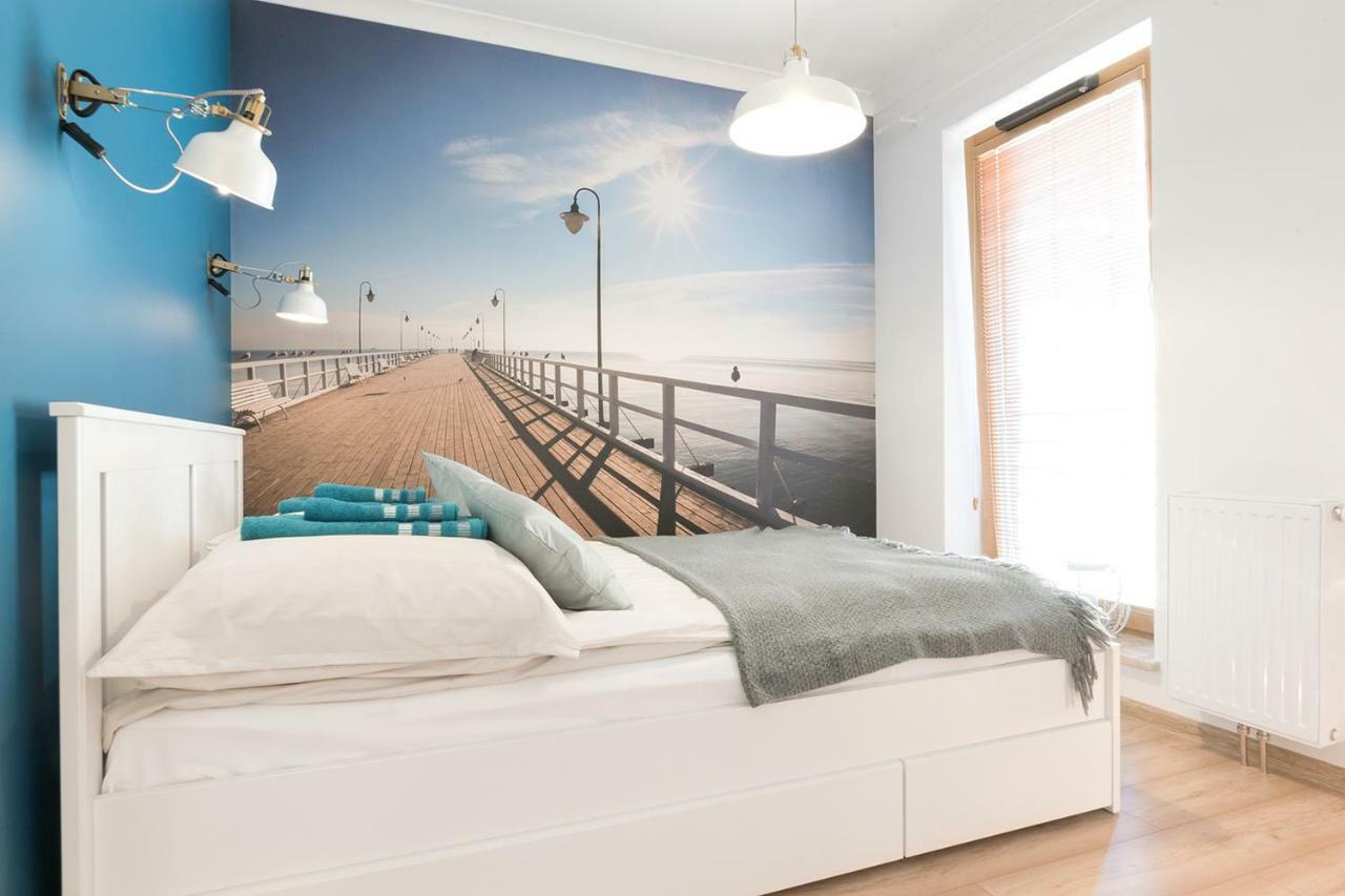 Blue Apartment In Vibrant Heart Of Gdynia Exterior foto